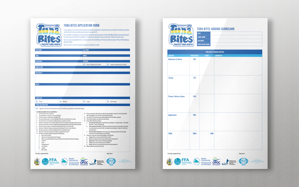 Tuna Bites - event collateral